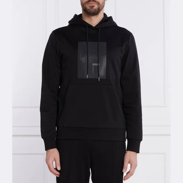 Мягкая зеркальная толстовка стандартного кроя Boss, черный
Мягкая зеркальная толстовка стандартного кроя Boss, черный