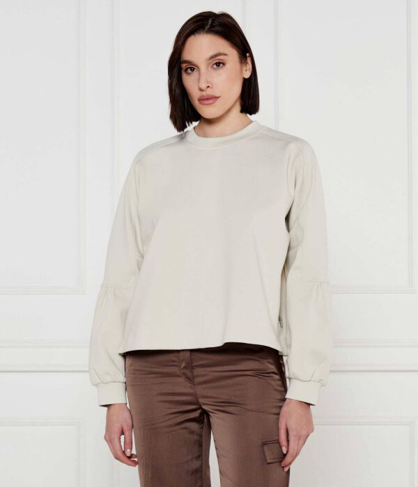 Свитшот женский Marc Cain свободного кроя однотонный, бежевый 
Свитшот женский Marc Cain свободного кроя однотонный, бежевый