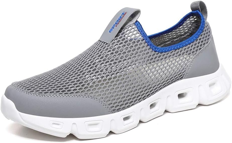 Мужские сетчатые кроссовки Asifn большого размера, дышащие, спортивные, мягкие, удобные и легкие, с повседневным ленивым стилем, темно-серый
Мужские сетчатые кроссовки Asifn большого размера, дышащие, спортивные, мягкие, удобные и легкие, с повседневным ленивым стилем, темно-серый