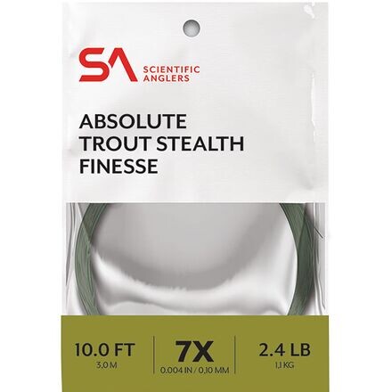12-футовый абсолютный лидер Stealth Finesse для форели Scientific Anglers, зеленый
12-футовый абсолютный лидер Stealth Finesse для форели Scientific Anglers, зеленый
