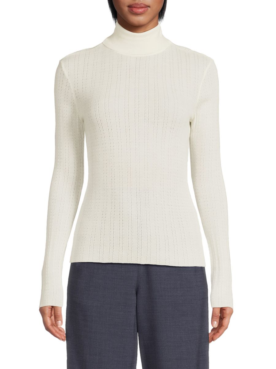 Свитер Kayden из мериносовой шерсти в рубчик Tanya Taylor, цвет Chalk 
Свитер Kayden из мериносовой шерсти в рубчик Tanya Taylor, цвет Chalk