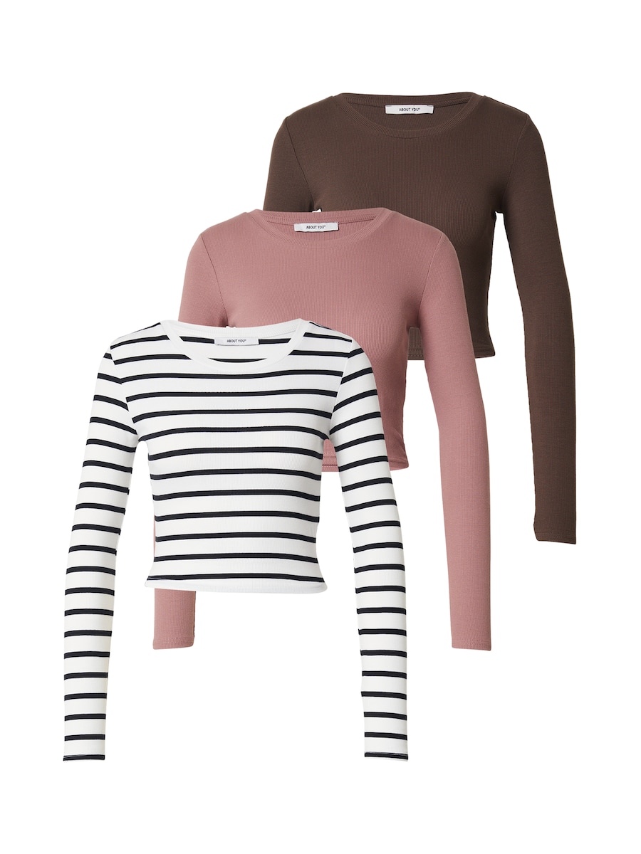 Рубашка ABOUT YOU Loretta, коричневый/лиловый/белый
Рубашка ABOUT YOU Loretta, коричневый/лиловый/белый