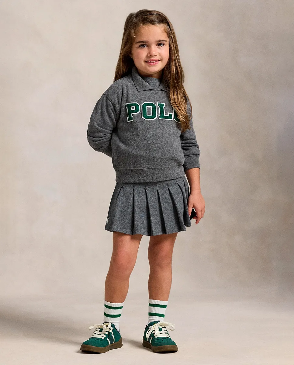 Хлопковая плиссированная юбка для девочки Polo Ralph Lauren, темно-серый
Хлопковая плиссированная юбка для девочки Polo Ralph Lauren, темно-серый