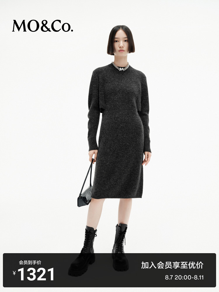 Вязаное платье Moco с разрезом на талии и высокой талией, серый
Вязаное платье Moco с разрезом на талии и высокой талией, серый