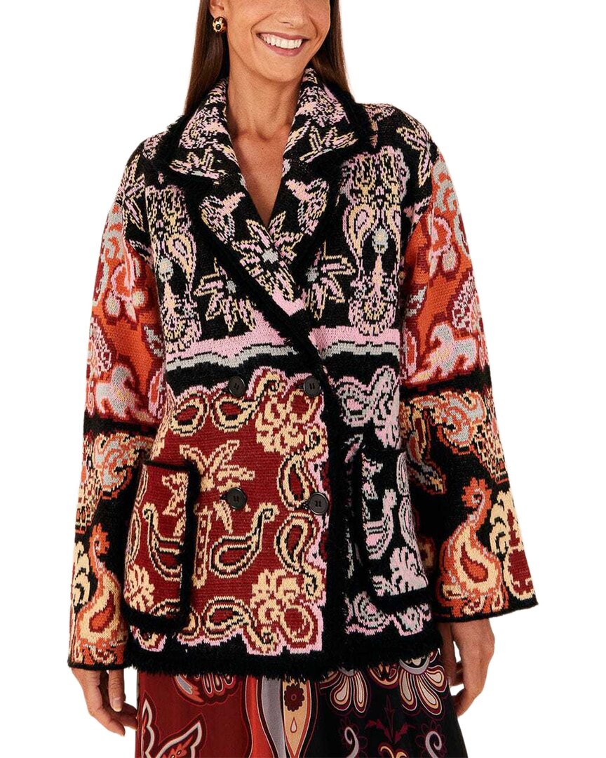 FARM Rio Sweet Mermaids Черный вязаный блейзер из шерстяной смеси
FARM Rio Sweet Mermaids Черный вязаный блейзер из шерстяной смеси