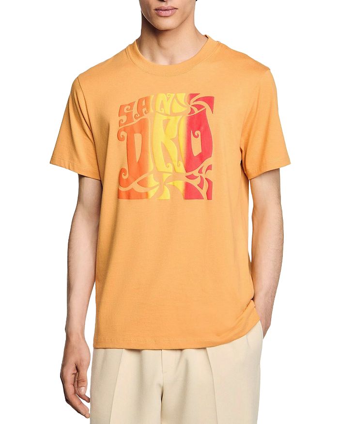 Футболка с волнообразным принтом Sandro, оранжевый
Футболка с волнообразным принтом Sandro, оранжевый