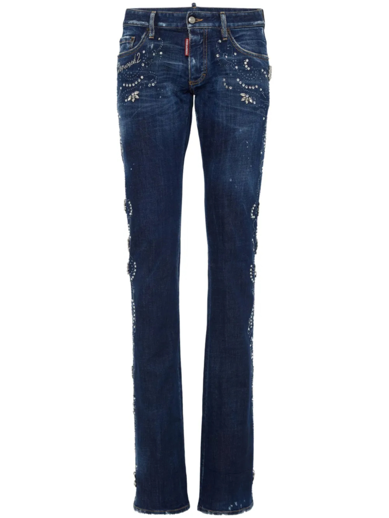 DSQUARED2 джинсы со стразами, синий 
DSQUARED2 джинсы со стразами, синий