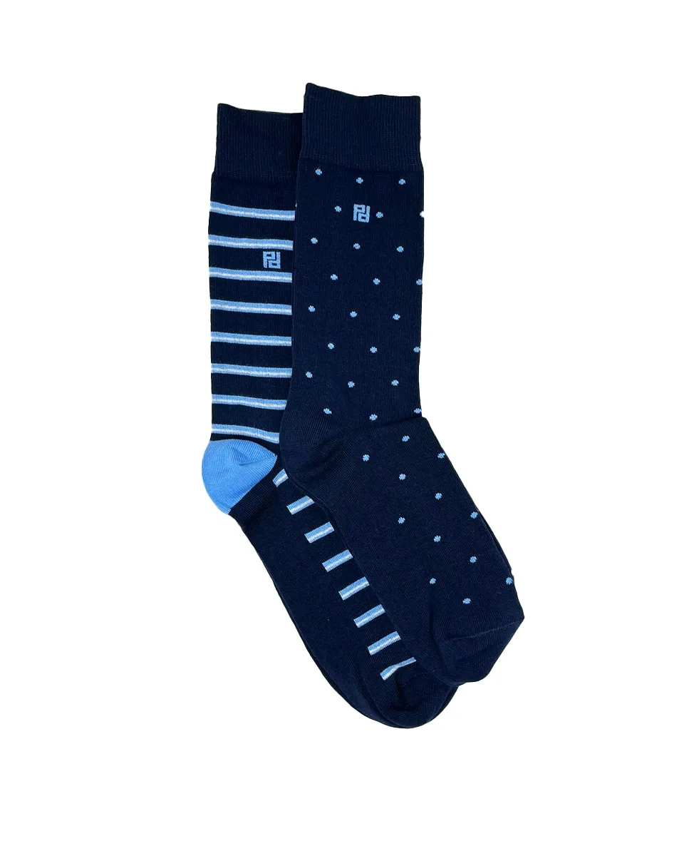 Пара высоких мужских носков темно-синего цвета Pertegaz, темно-синий 
Пара высоких мужских носков темно-синего цвета Pertegaz, темно-синий