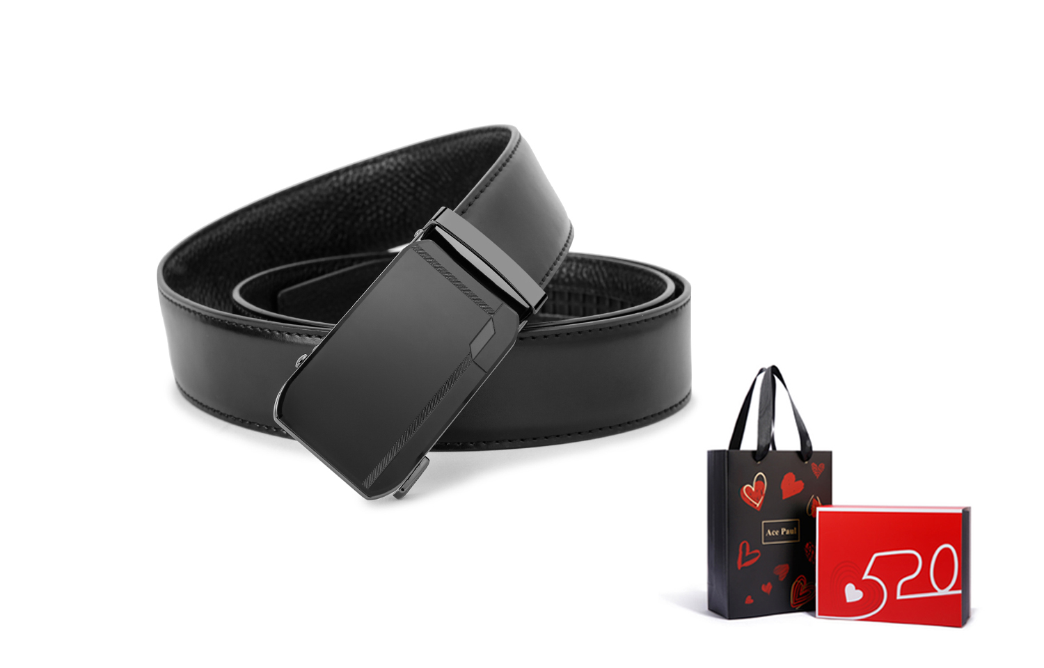Ace Paul Ремень из натуральной кожи для мужчин черный шириной 3.5 см, Black light plain 110cm + Valentine's Day gift box
Ace Paul Ремень из натуральной кожи для мужчин черный шириной 3.5 см, Black light plain 110cm + Valentine's Day gift box