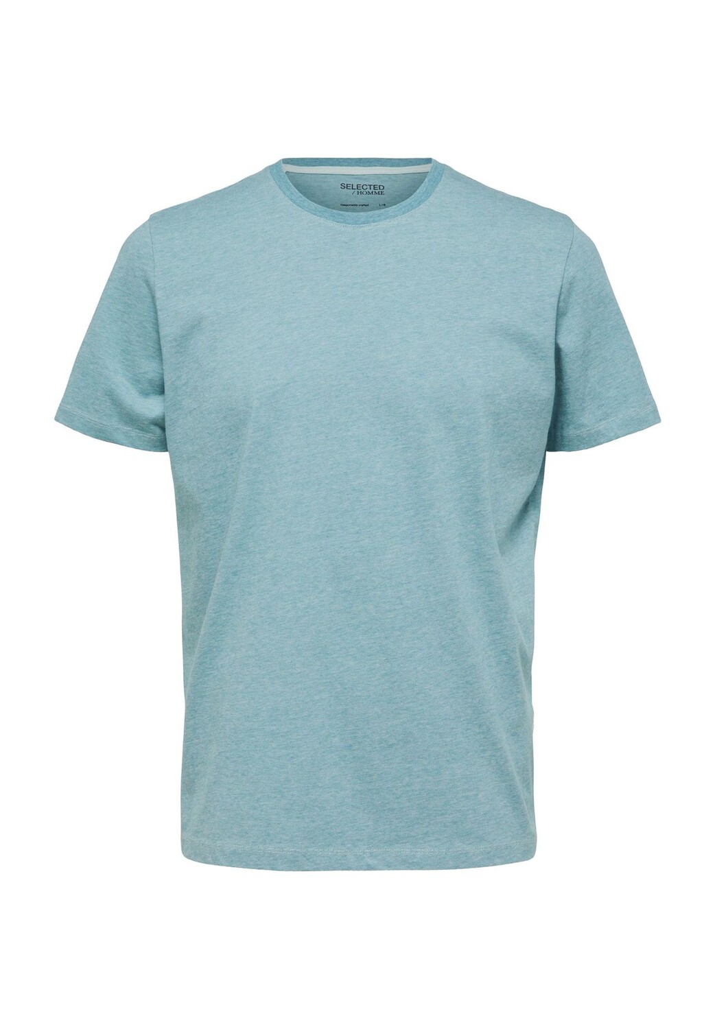 Футболка с круглым вырезом, заниженная линия плеча, мужская SELECTED, цвет Harbor 
Футболка с круглым вырезом, заниженная линия плеча, мужская SELECTED, цвет Harbor