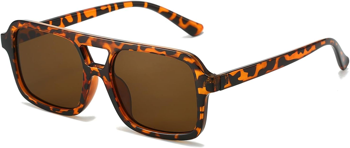 Солнцезащитные очки YAMEIZE 70-х годов с двойной перемычкой, прямоугольной формы - ретро-очки-пилот, квадратной формы, защита от УФ-излучения UV400, для вождения, для женщин и мужчин, Leopard Brown
Солнцезащитные очки YAMEIZE 70-х годов с двойной перемычкой, прямоугольной формы - ретро-очки-пилот, квадратной формы, защита от УФ-излучения UV400, для вождения, для женщин и мужчин, Leopard Brown