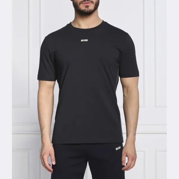 Футболка стандартного кроя с лентой Boss, синий 
Футболка стандартного кроя с лентой Boss, синий