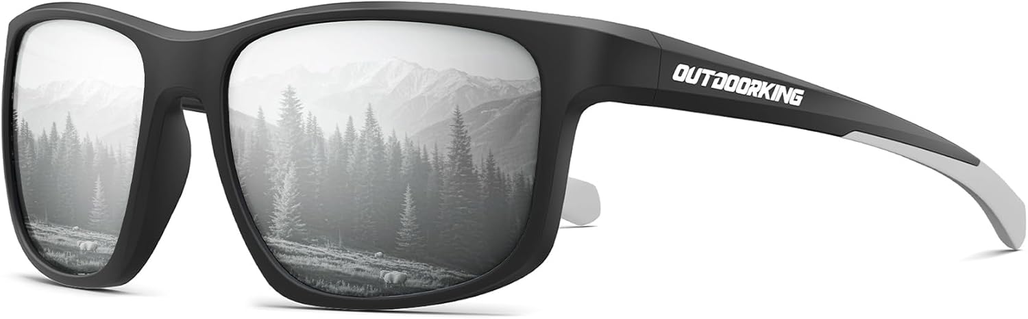 Спортивные поляризованные солнцезащитные очки для женщин, защита от УФ-излучения UV400, идеально подходят для езды на велосипеде, игры в гольф, пеших прогулок, пиклбола и бега OUTDOORKING, Black + Silvery
Спортивные поляризованные солнцезащитные очки для женщин, защита от УФ-излучения UV400, идеально подходят для езды на велосипеде, игры в гольф, пеших прогулок, пиклбола и бега OUTDOORKING, Black + Silvery