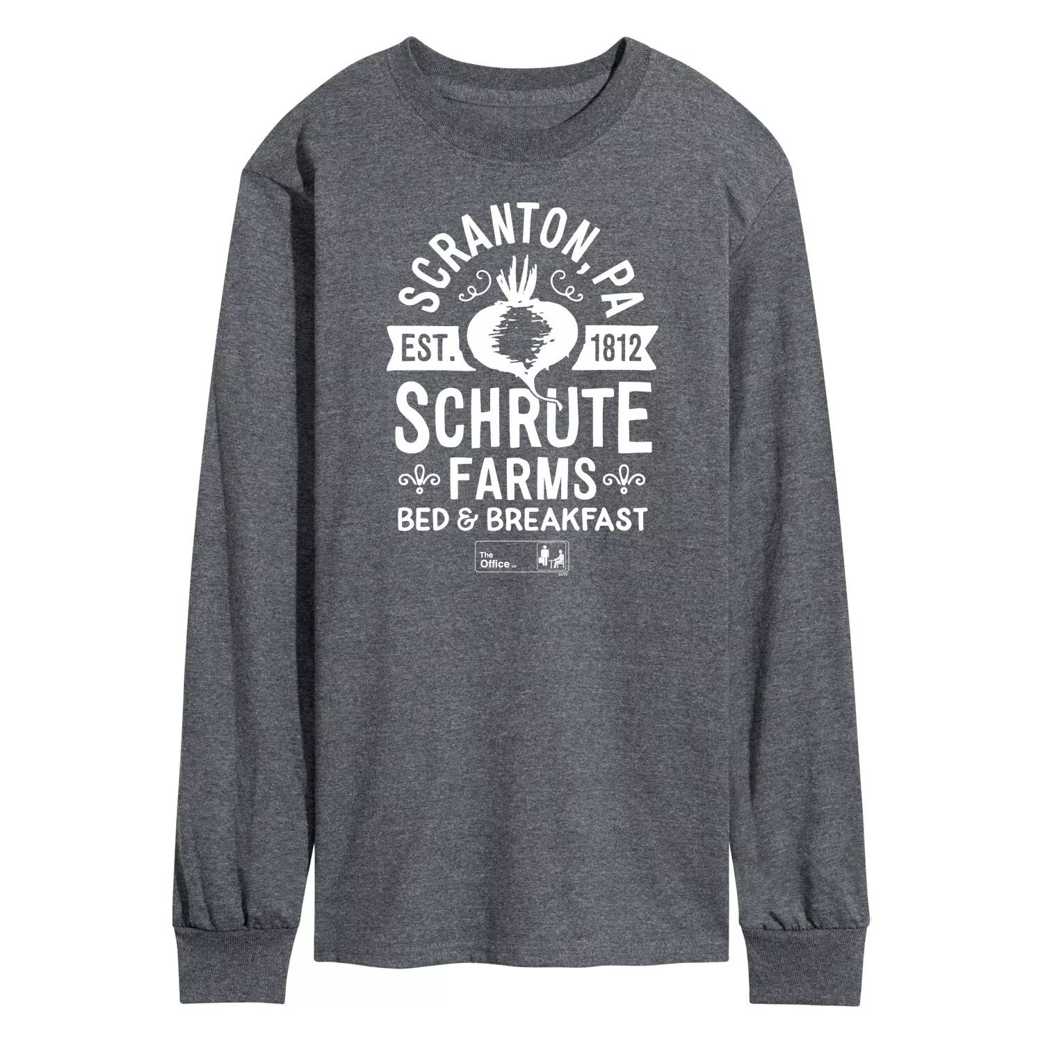 Мужская футболка с длинными рукавами The Office Schrute Farms Licensed Character
Мужская футболка с длинными рукавами The Office Schrute Farms Licensed Character
