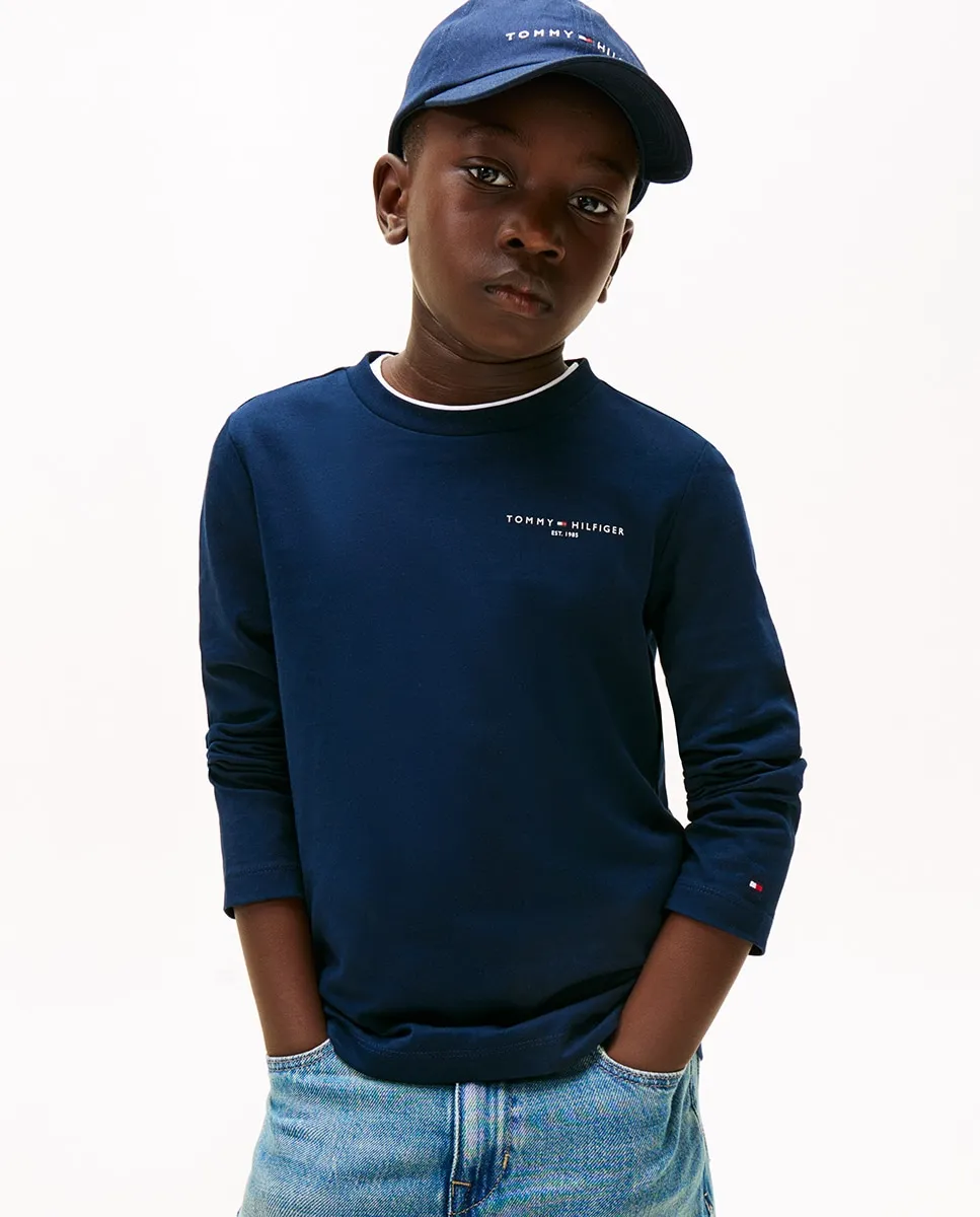 Детская футболка с длинным рукавом и корпоративным логотипом на груди Tommy Hilfiger, темно-синий
Детская футболка с длинным рукавом и корпоративным логотипом на груди Tommy Hilfiger, темно-синий