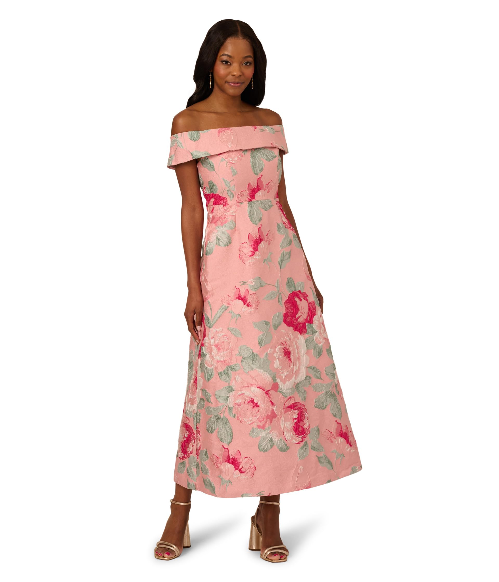Платье Adrianna Papell Off Shoulder Jacquard Dress, Pink Multi
Платье Adrianna Papell Off Shoulder Jacquard Dress, Pink Multi