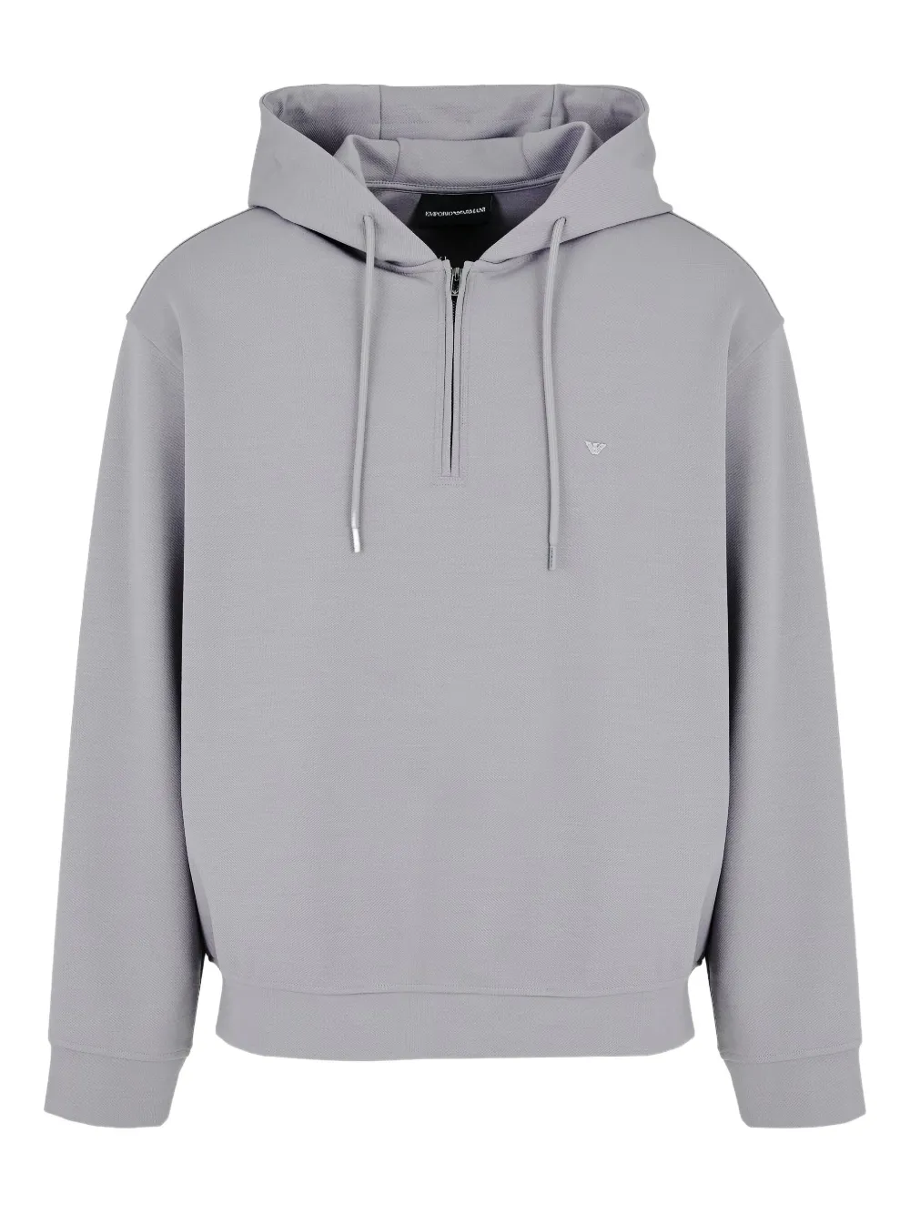 Худи с наполовину застегивающейся молнией Emporio Armani, серый
Худи с наполовину застегивающейся молнией Emporio Armani, серый