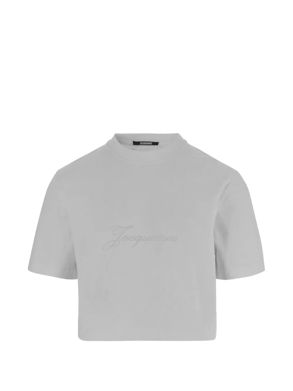 Укороченная футболка с вышитым логотипом Jacquemus, серый
Укороченная футболка с вышитым логотипом Jacquemus, серый