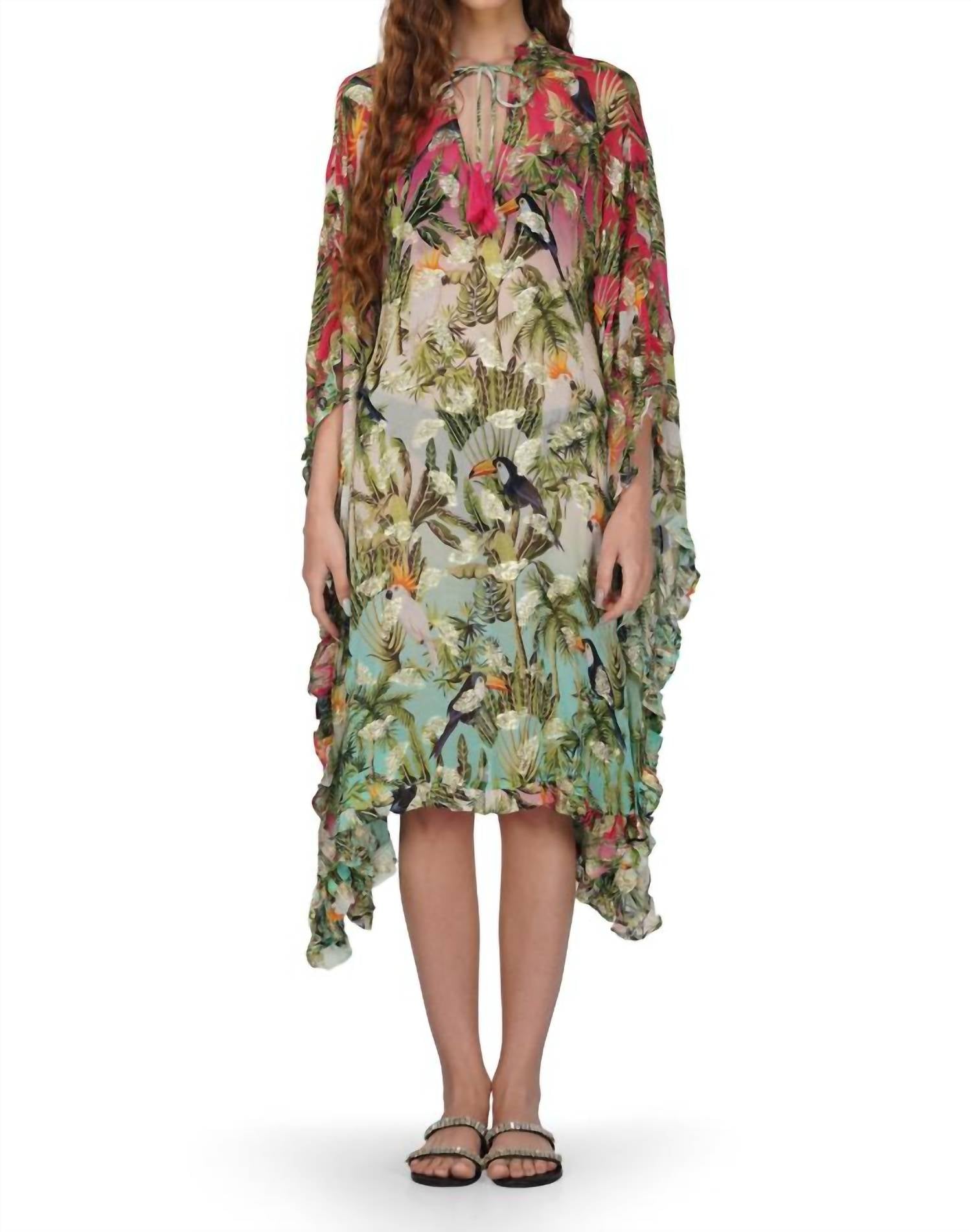 Платье-кафтан Farm Chirping Birds с оборками и принтом птичек в мультиколоре AMERICA & BEYOND
Платье-кафтан Farm Chirping Birds с оборками и принтом птичек в мультиколоре AMERICA & BEYOND