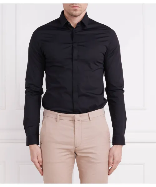 Рубашка из поплина Slim fit Calvin Klein, черный 
Рубашка из поплина Slim fit Calvin Klein, черный