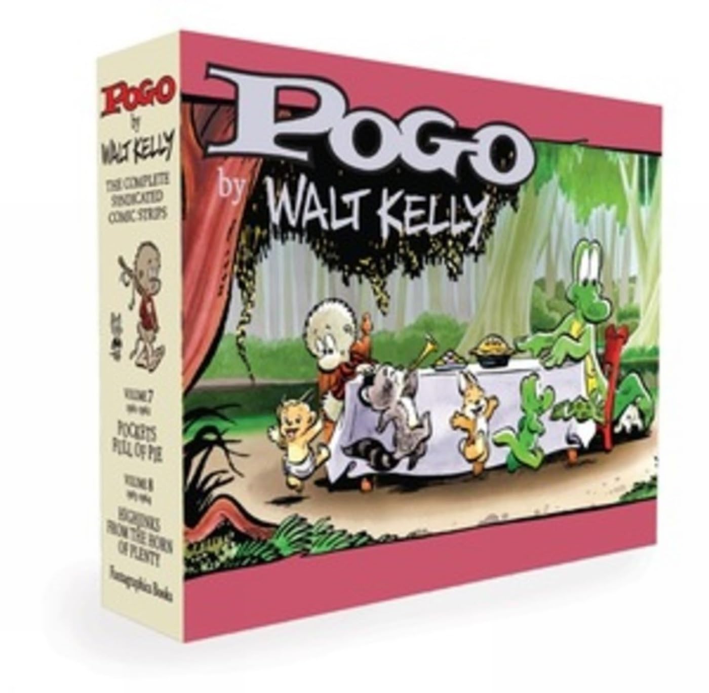 Pogo: The Complete Syndicated Comics Strips: Vols. 7 & 8 Gift Box Set (POGO COMP SYNDICATED STRIPS HC BOX SET) (Fantagraphics Books)
Pogo: The Complete Syndicated Comics Strips: Vols. 7 & 8 Gift Box Set (POGO COMP SYNDICATED STRIPS HC BOX SET) (Fantagraphics Books)