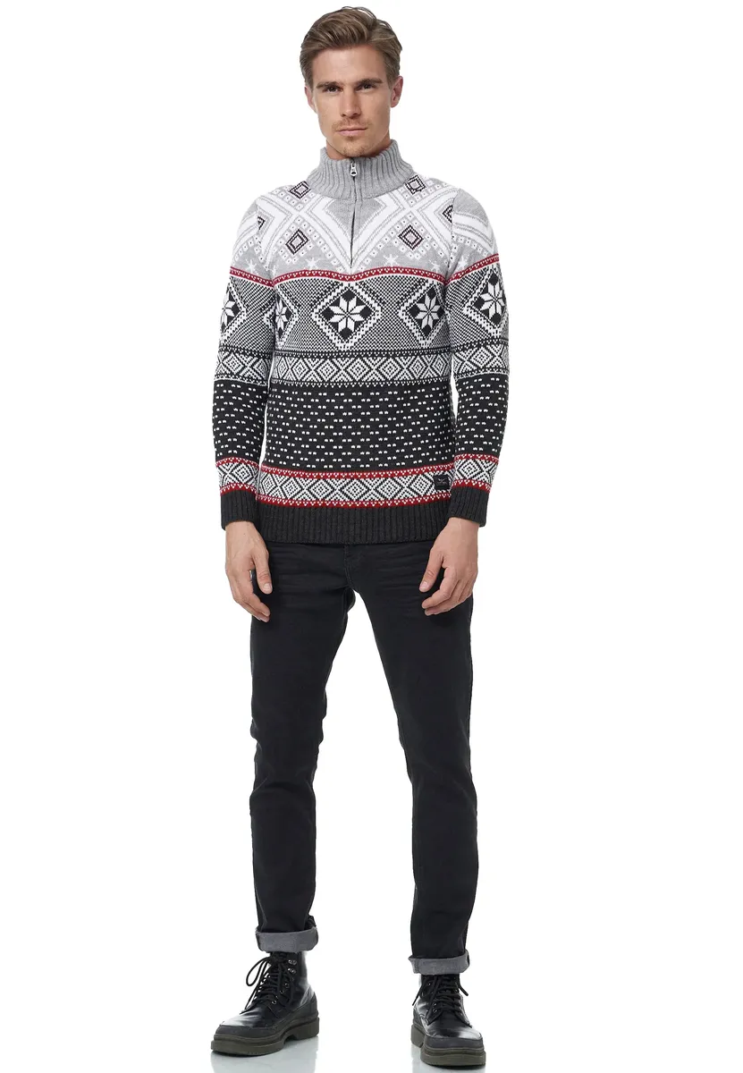 Вязаный свитер Rusty Neal с зимним узором, черно-белый
Вязаный свитер Rusty Neal с зимним узором, черно-белый