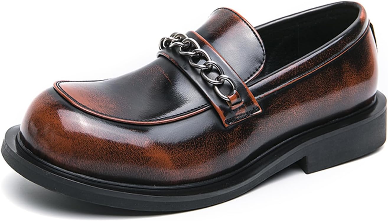 Мужские лоферы Santimon Loafers, повседневные кожаные лоферы без шнурков, бизнес, свадьба, лодочные, модные с декоративной цепочкой, коричневый
Мужские лоферы Santimon Loafers, повседневные кожаные лоферы без шнурков, бизнес, свадьба, лодочные, модные с декоративной цепочкой, коричневый