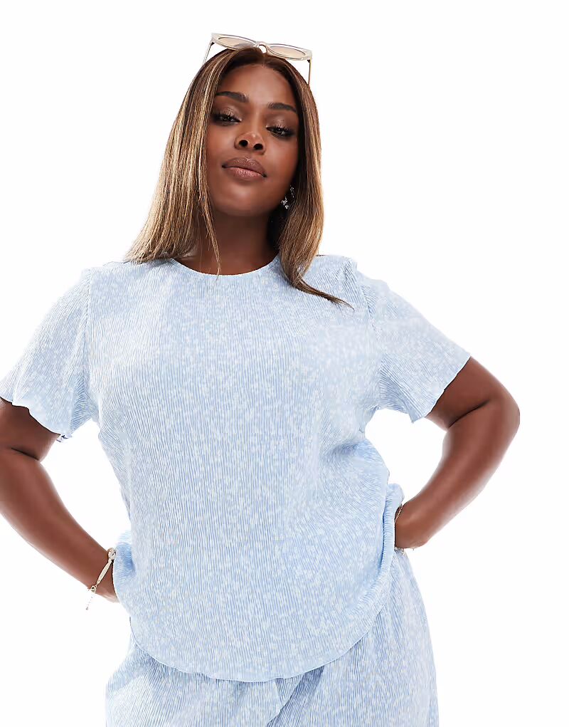 Футболка для малышей Pieces Curve mini plisse с принтом в мелкий голубой цветок Pieces Plus
Футболка для малышей Pieces Curve mini plisse с принтом в мелкий голубой цветок Pieces Plus