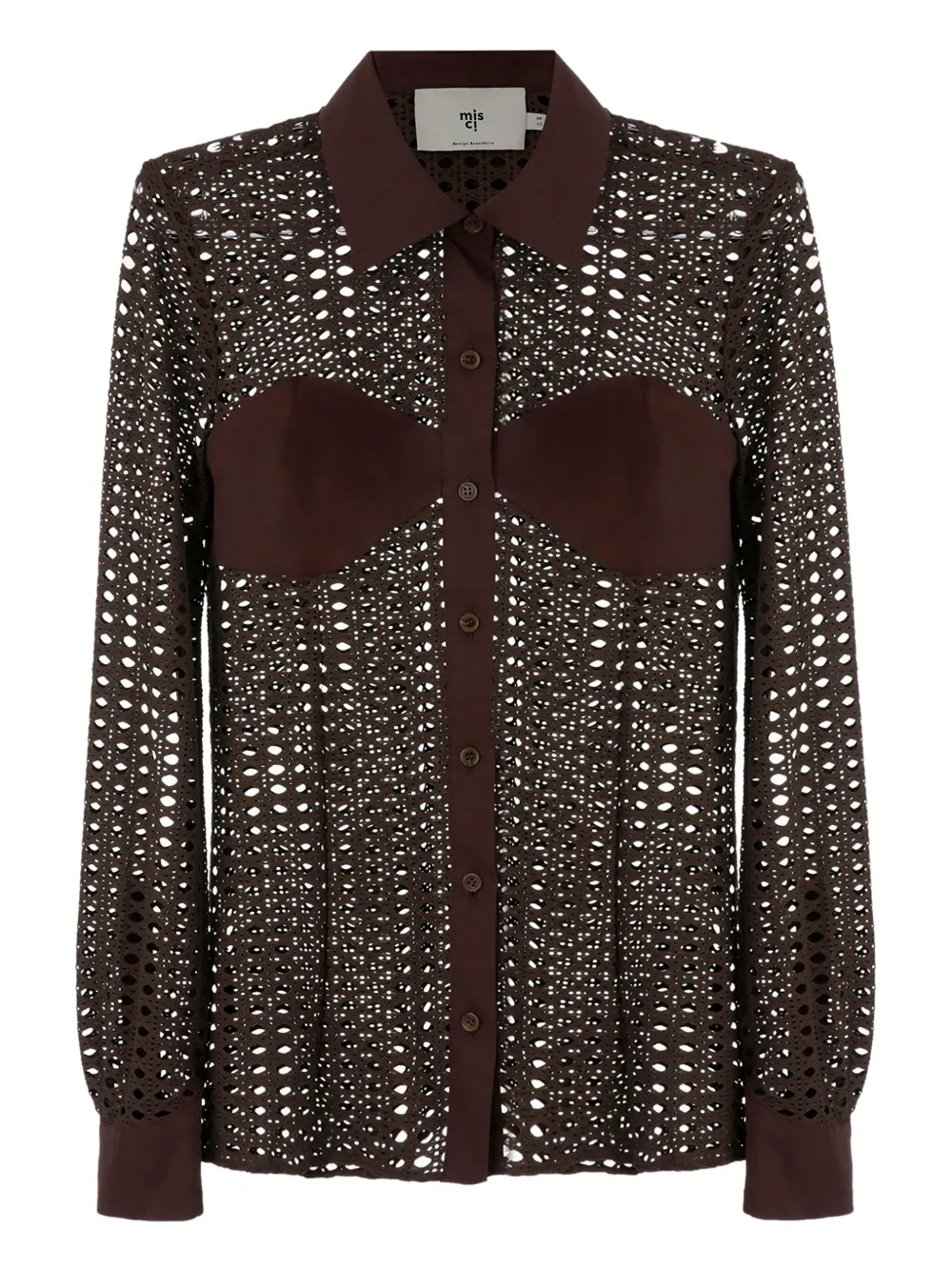 Прозрачная рубашка в технике кроше MISCI, коричневый
Прозрачная рубашка в технике кроше MISCI, коричневый