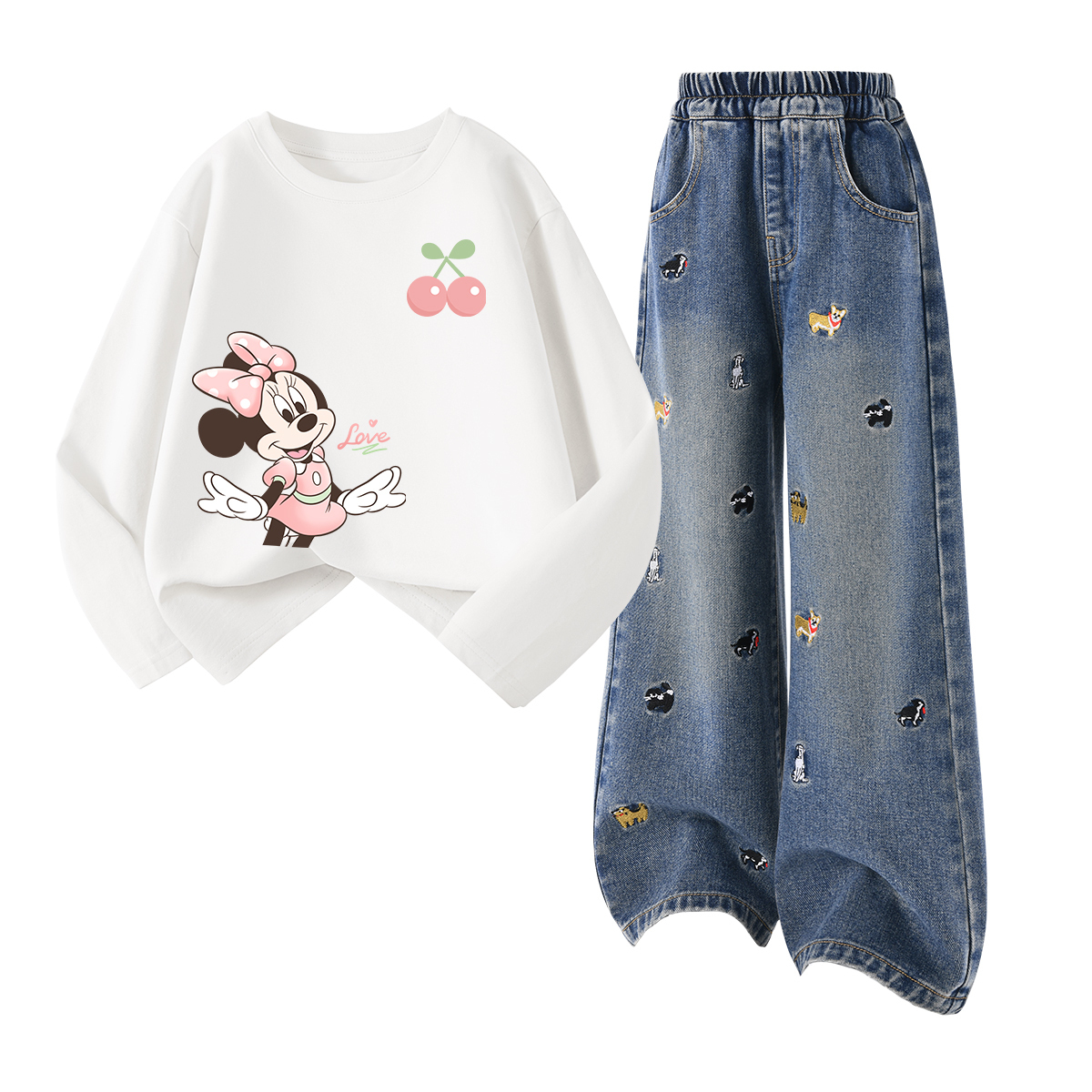 Детская повседневная спортивная одежда Disney, Di Elegant Cherry Blossom White+Solid Color Denim Blue
Детская повседневная спортивная одежда Disney, Di Elegant Cherry Blossom White+Solid Color Denim Blue