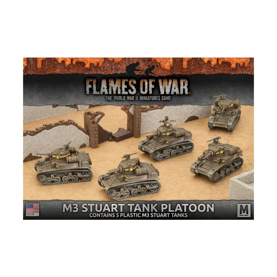 Танковый взвод М3 Стюарт, Flames of War - WWII - United States - Tanks (4th Edition)
Танковый взвод М3 Стюарт, Flames of War - WWII - United States - Tanks (4th Edition)