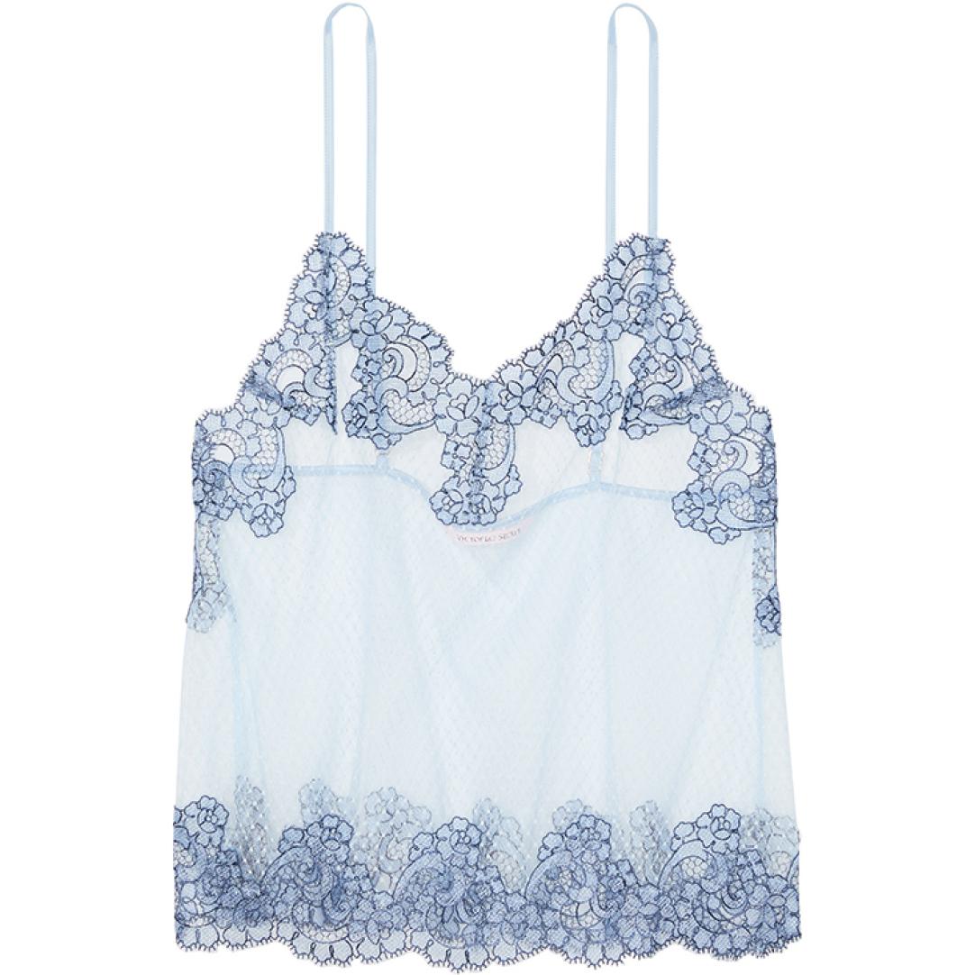 Сексуальная пижамная блузка Victoria's Secret женская кремово-голубая 
Сексуальная пижамная блузка Victoria's Secret женская кремово-голубая