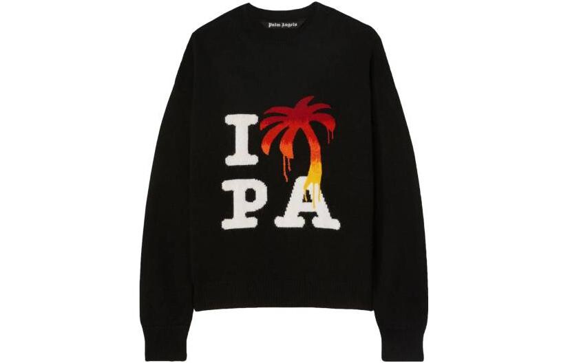 Вязаный джемпер I Love PA Palm Angels, черный 
Вязаный джемпер I Love PA Palm Angels, черный