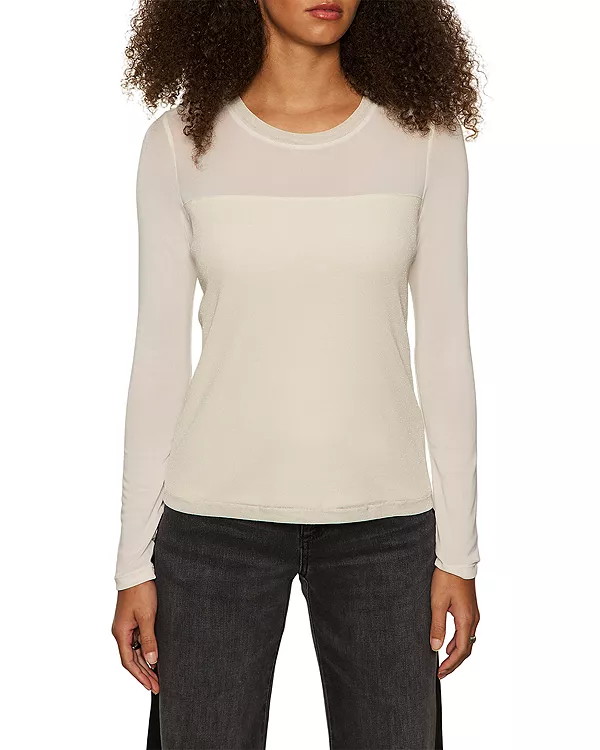 Блестящий сетчатый топ с круглым вырезом Sanctuary, бежевый
Блестящий сетчатый топ с круглым вырезом Sanctuary, бежевый