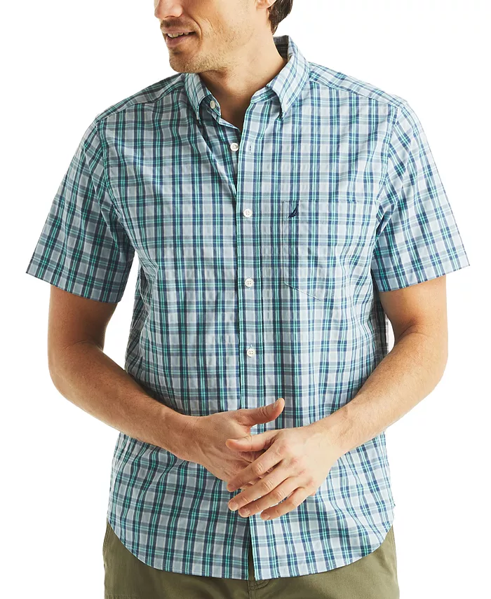 Мужская классическая растягивающаяся рубашка на пуговицах в клетку Nautica, синий
Мужская классическая растягивающаяся рубашка на пуговицах в клетку Nautica, синий