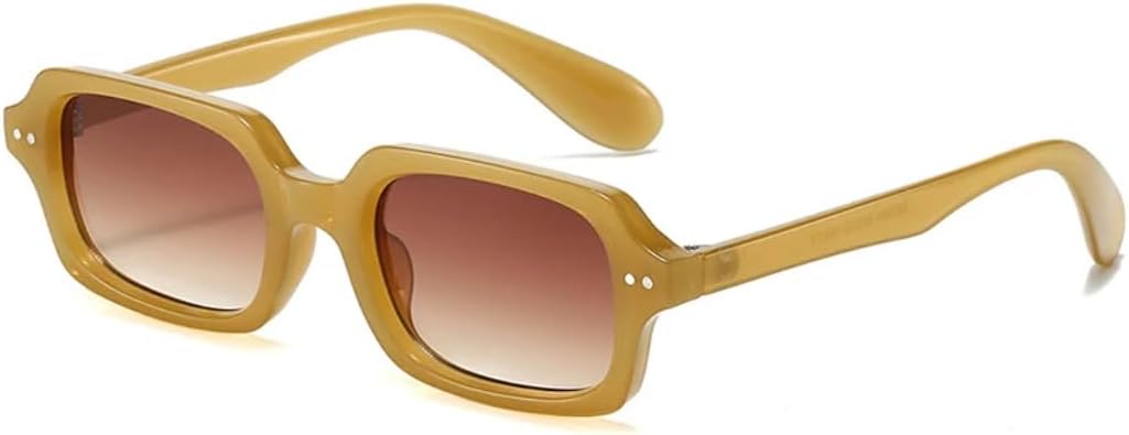 Модные маленькие прямоугольные мужские солнцезащитные очки в стиле ретро с заклепками, солнцезащитные очки UV400 женские, с градиентным переходом цвета UATXTAU, Jelly Tea Tea
Модные маленькие прямоугольные мужские солнцезащитные очки в стиле ретро с заклепками, солнцезащитные очки UV400 женские, с градиентным переходом цвета UATXTAU, Jelly Tea Tea