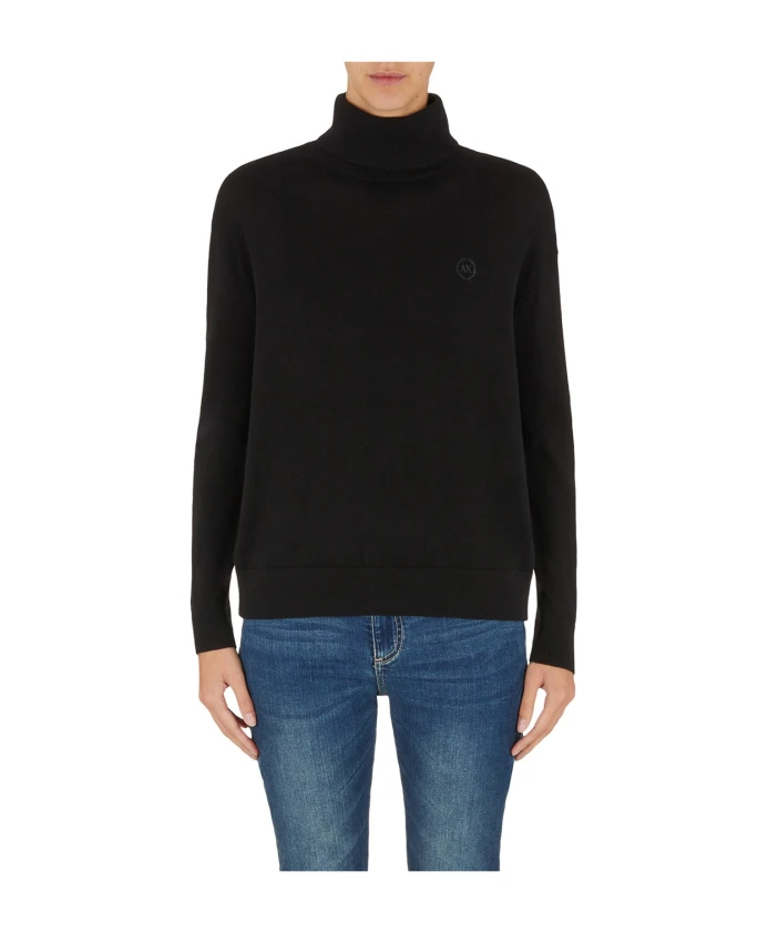 Мягкий свитер с V-образным вырезом Armani Exchange, черный
Мягкий свитер с V-образным вырезом Armani Exchange, черный