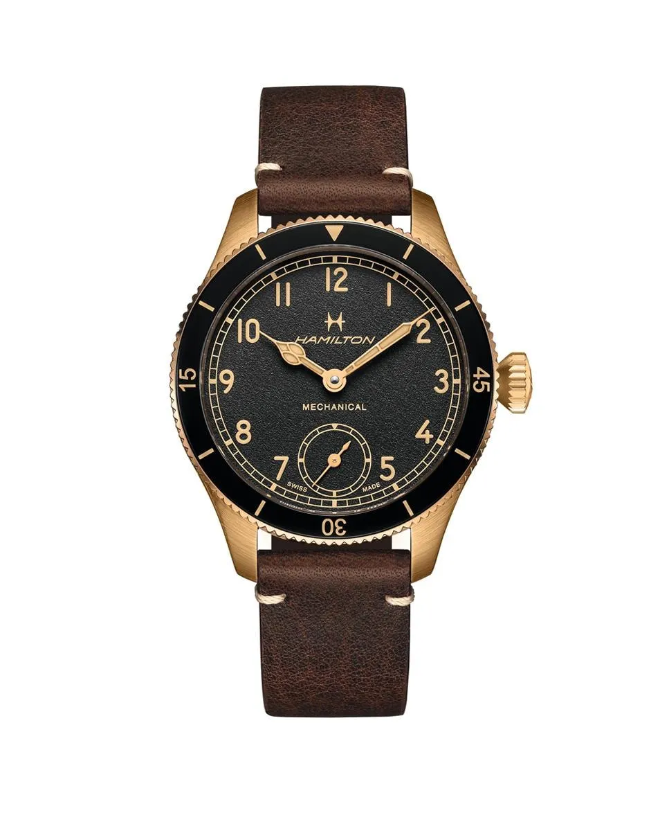 Мужские механические часы Haki Aviation Pilot Pioneer Bronze H76709530 с кожаным ремешком Hamilton, коричневый
Мужские механические часы Haki Aviation Pilot Pioneer Bronze H76709530 с кожаным ремешком Hamilton, коричневый