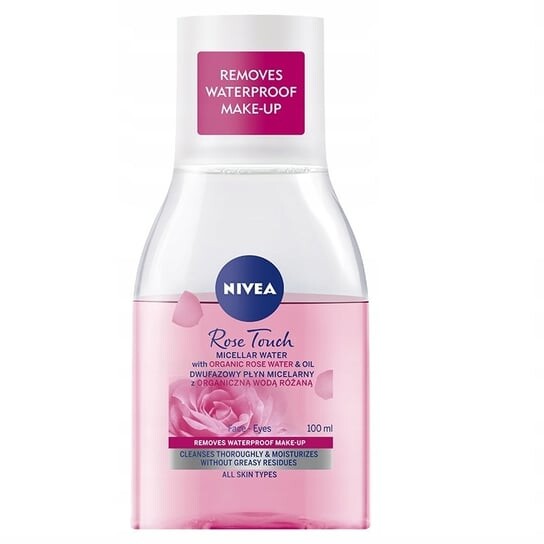 Двухфазная мицеллярная жидкость с органической розовой водой 100мл Nivea, Rose Touch
Двухфазная мицеллярная жидкость с органической розовой водой 100мл Nivea, Rose Touch