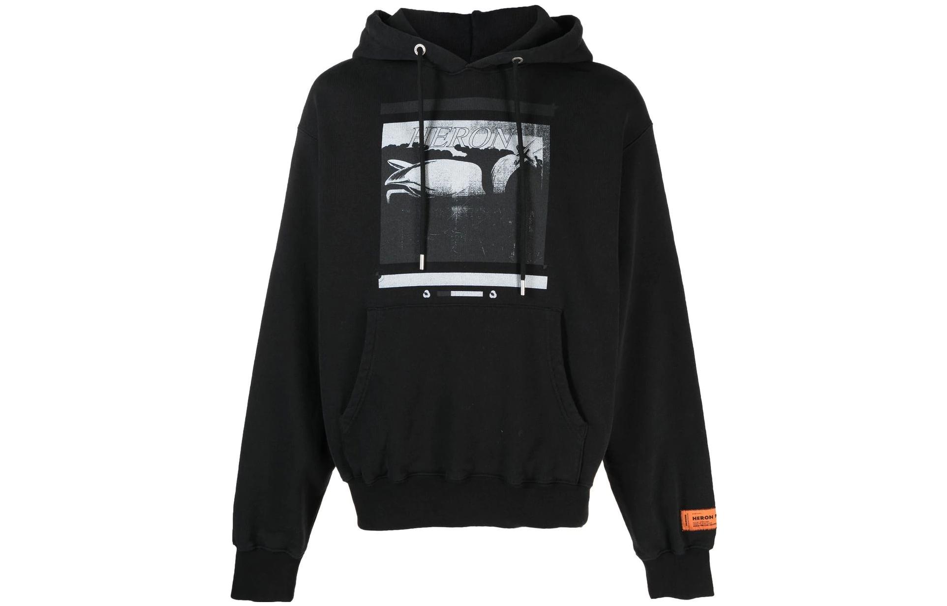Графический худи на шнурке HERON PRESTON, черный
Графический худи на шнурке HERON PRESTON, черный