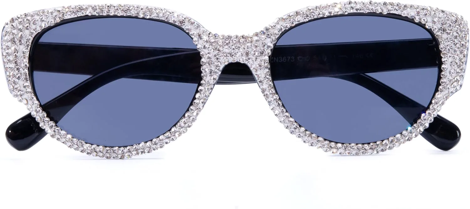 Солнцезащитные очки ICARA Sparkling Crystal Bling для женщин, оправа «кошачий глаз» со стразами, блестящие бриллиантовые очки, защита от ультрафиолета UV400, White
Солнцезащитные очки ICARA Sparkling Crystal Bling для женщин, оправа «кошачий глаз» со стразами, блестящие бриллиантовые очки, защита от ультрафиолета UV400, White