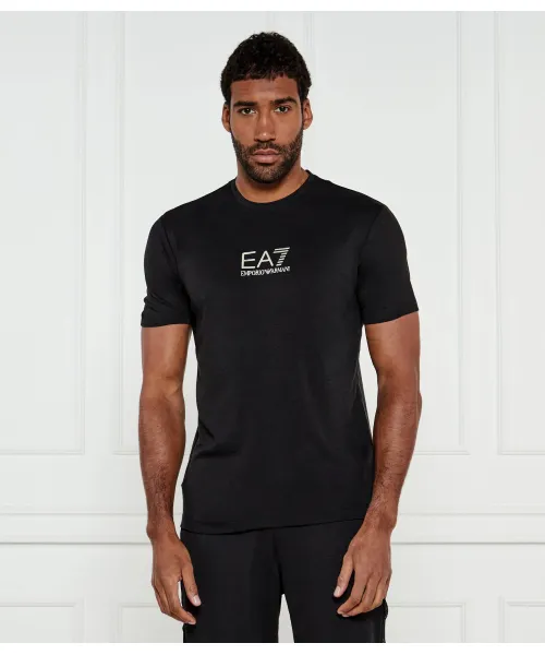 Футболка Slim fit Ea7, черный 
Футболка Slim fit Ea7, черный