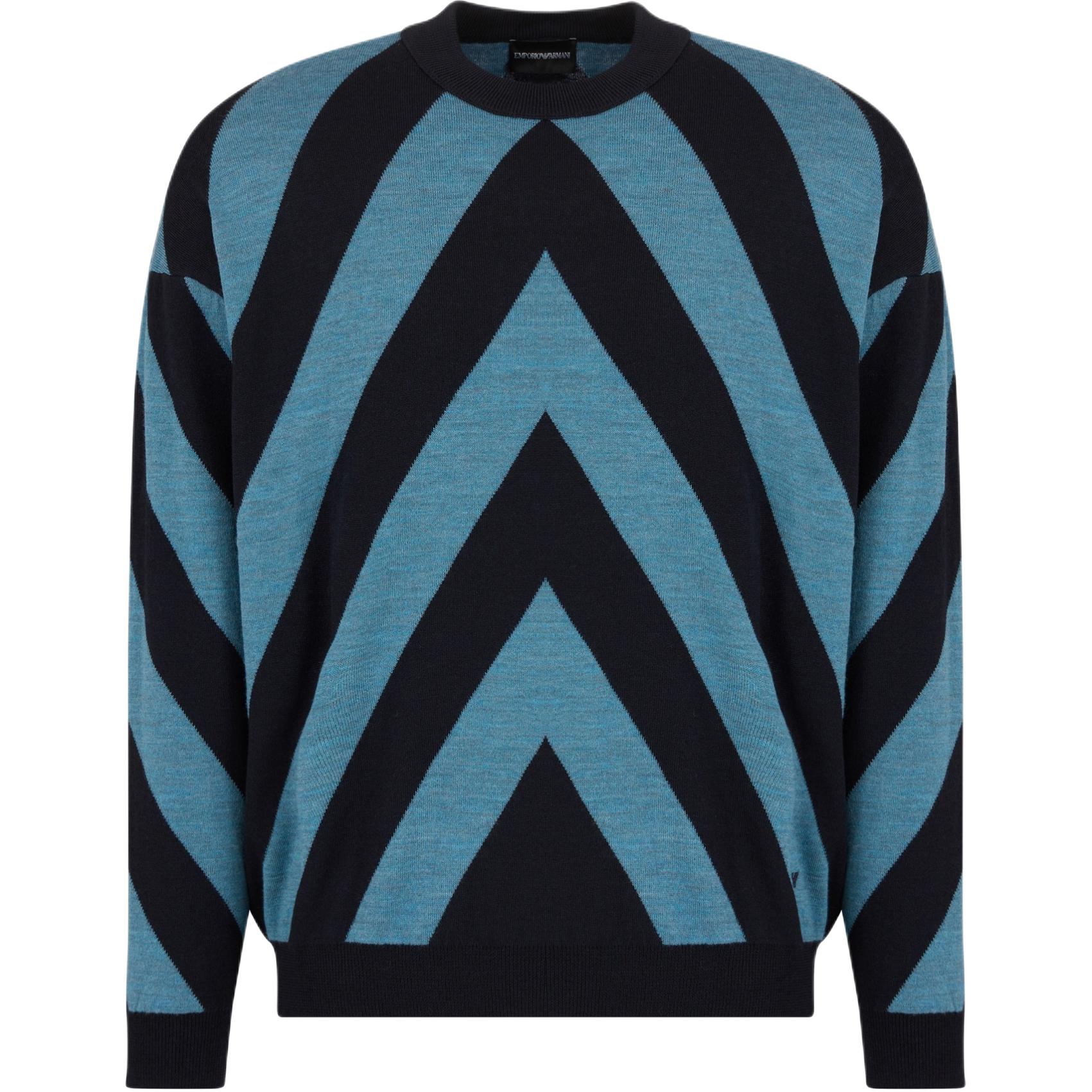 Джемпер из верджин вула с оверсайз жаккардом шеврон EMPORIO ARMANI, лазурный
Джемпер из верджин вула с оверсайз жаккардом шеврон EMPORIO ARMANI, лазурный
