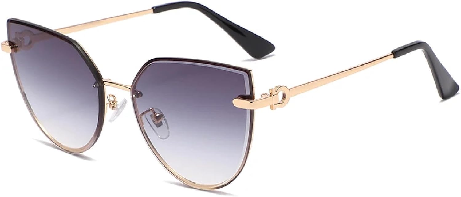 Солнцезащитные очки с защитой от УФ-излучения UV400 | Без оправы «кошачий глаз» с градиентным переходом | Для женщин и мужчин, для занятий спортом на открытом воздухе и вождения DSVIGF, Gradient Grey
Солнцезащитные очки с защитой от УФ-излучения UV400 | Без оправы «кошачий глаз» с градиентным переходом | Для женщин и мужчин, для занятий спортом на открытом воздухе и вождения DSVIGF, Gradient Grey