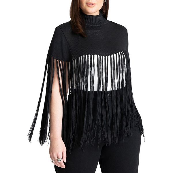 Женский свитер с бахромой Plus Size Eloquii, Black Onyx
Женский свитер с бахромой Plus Size Eloquii, Black Onyx