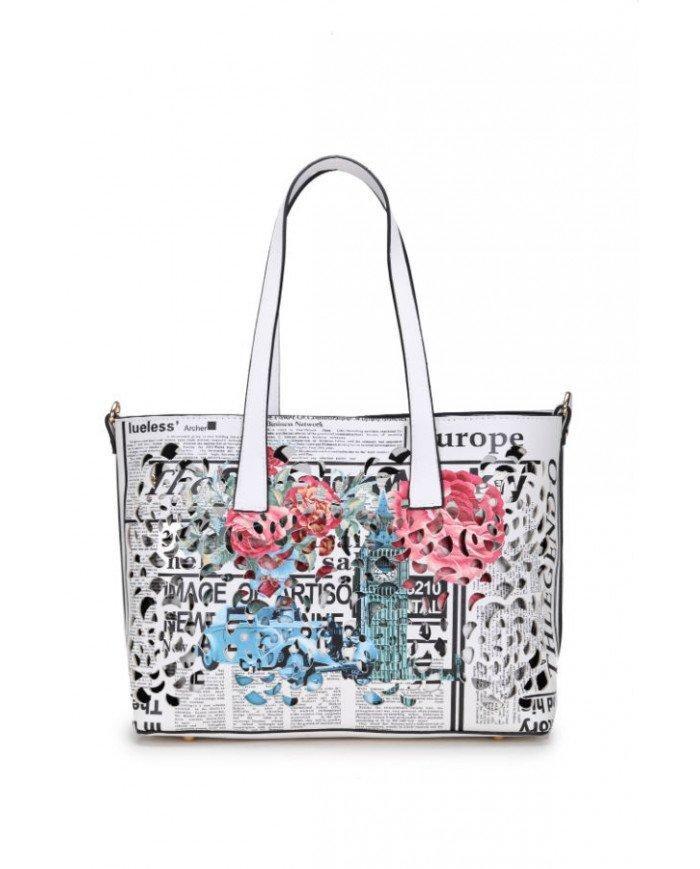 Сумка-тоут 2-в-1 через плечо и с открытым верхом с узором, вырезанным лазером JFY, серый
Сумка-тоут 2-в-1 через плечо и с открытым верхом с узором, вырезанным лазером JFY, серый