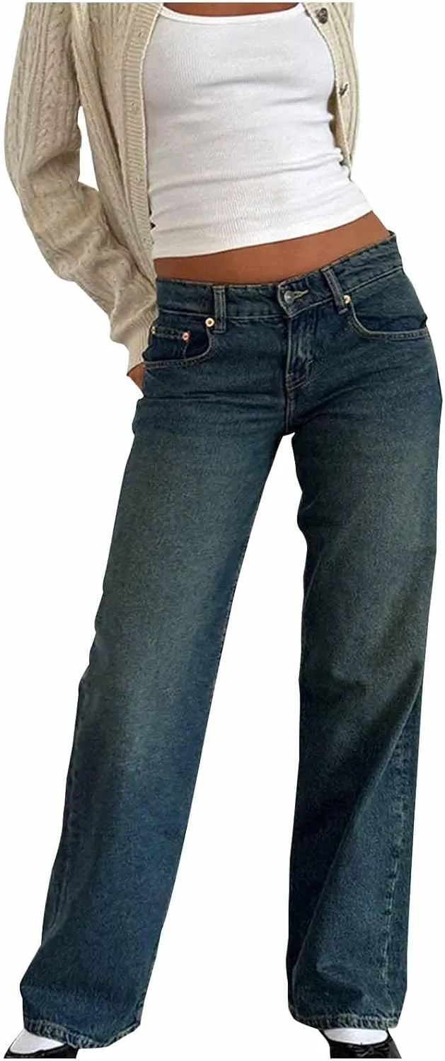 Akklian Baggy Jeans для женщин, низкая посадка, прямой крой, широкие штанины
Akklian Baggy Jeans для женщин, низкая посадка, прямой крой, широкие штанины