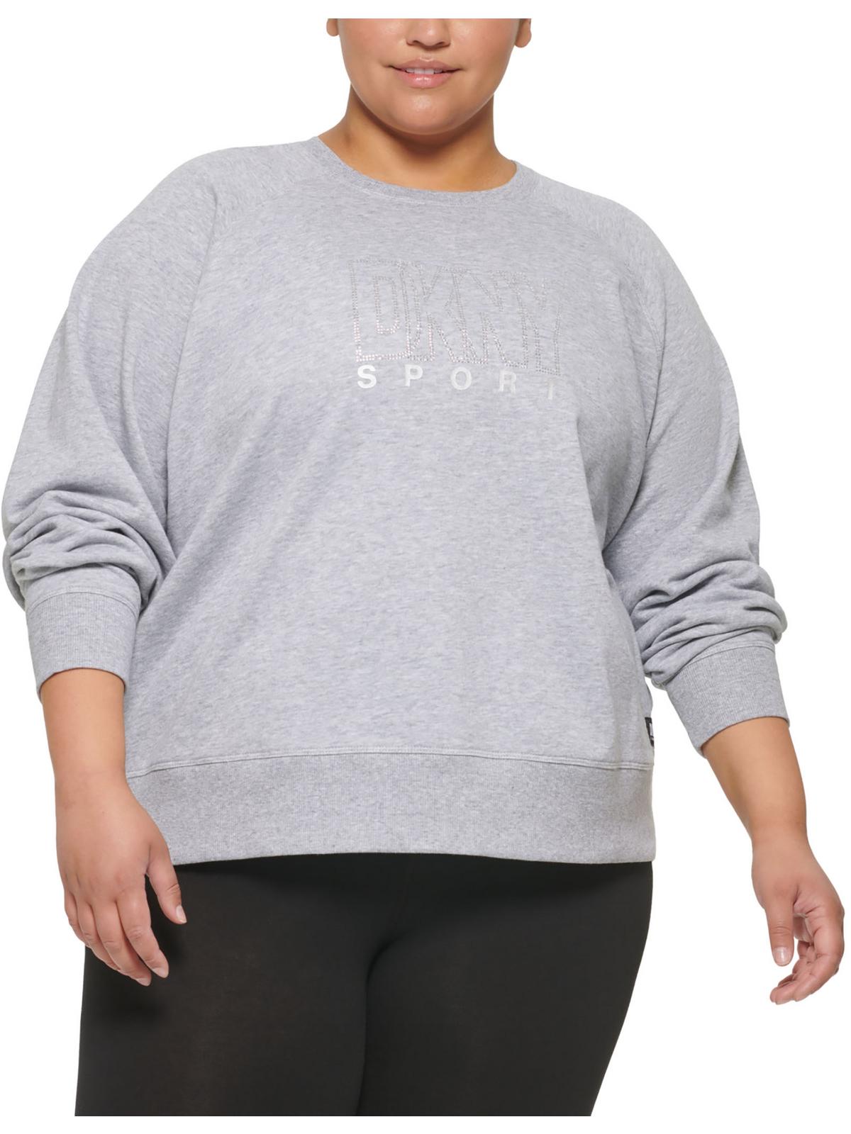 Плюс Женская толстовка с круглым вырезом и логотипом из страз DKNY Sport, цвет pearl gray heather
Плюс Женская толстовка с круглым вырезом и логотипом из страз DKNY Sport, цвет pearl gray heather