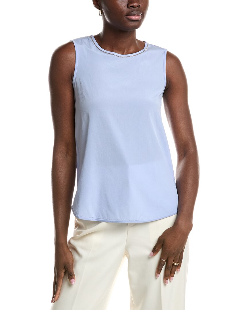 Майка Peserico из смеси шелка, синий 
Майка Peserico из смеси шелка, синий