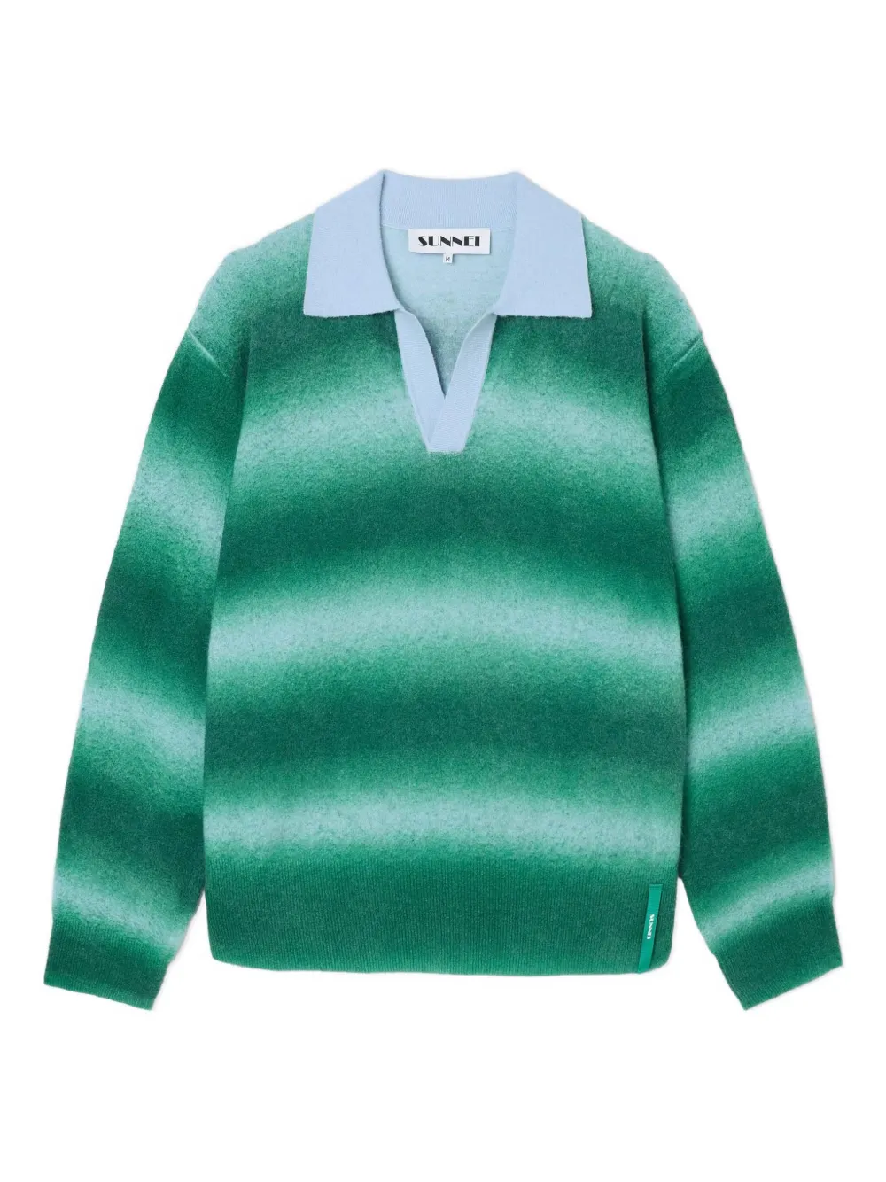 Свитер омбре с воротником поло Sunnei, зеленый
Свитер омбре с воротником поло Sunnei, зеленый